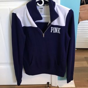 vs pink half zip